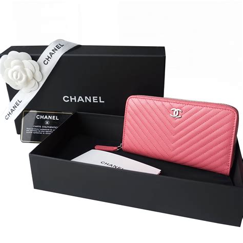 chanel pink wallet big logo|Chanel pink wallets for women.